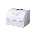 Boot Storage Car Trunk Storage Organizer (Foldable Design) Compact Cargo Box For Keeping Your Vehicle Interior Organized And Clutter-Free Car Boot Organiser(White a,Big)