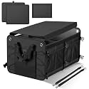 Boot Storage SUV Trunk Organizer Car Organiser Collapsible Multi-Compartment Storage Box For Car Accessories For Women Men Non Slip Car Boot Organiser(Black)