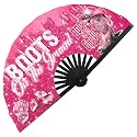 Boots On The Ground Hand Fan,Western Cowgirl Outfits for Women,Clapping Clacking Fans For Line Dancing