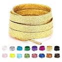 Booyckiy 3434 Wide Satin Ribbon Shoelaces Flat