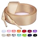 Booyckiy 3434 Wide Satin Ribbon Shoelaces Flat