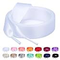 Booyckiy 3434 Wide Satin Ribbon Shoelaces Flat