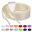 Booyckiy 3434 Wide Satin Ribbon Shoelaces Flat