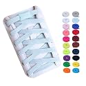 Booyckiy Elastic No Tie Shoe Laces for Kids, Adults, Flat Stretch Shoelaces
