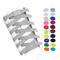 Booyckiy Elastic No Tie Shoe Laces for Kids, Adults, Flat Stretch Shoelaces