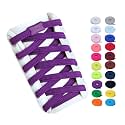 Booyckiy Elastic No Tie Shoe Laces for Kids, Adults, Flat Stretch Shoelaces