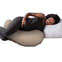 Boppy Cuddle Pregnancy Pillow, Organic Cotton Cover, Side Sleeper Support