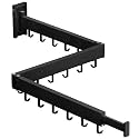 BOQORAD Clothes Drying Rack,Drying Rack Clothing,Drying Racks for Laundry,Clothes Hanger Rack,Wall Mounted Luandry Rack,Folding Retractable,Frosted Stone Black Classic,ms-01