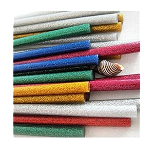 boral 7mm thin glue sticks pack of 12 - random coloured amp transparent - diy craft amp decoration - compatible with 20w glue gun