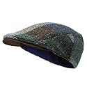 Borges &amp; Scott The Sloan Patchwork - Irish Tweed and Nubuck Leather Flat Cap