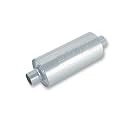 BORLA 400436 Specialty Muffler - Heavy Duty (Truck) - 3" Center Inlet/ 3" Center Outlet 6.75" Round x 24" Long Body 29" Overall Length. Universal. Reversible. Un-Notched Necks.