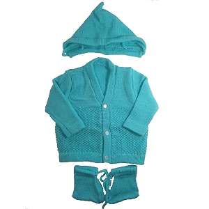 Born Baby Woolen Sweater 3 Piece -