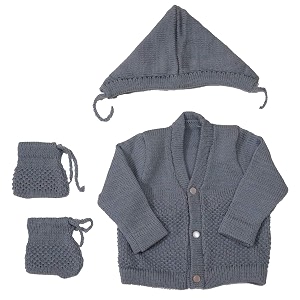 Born Baby Woolen Sweater 3 Piece -
