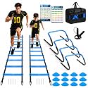 BORNEW 2 Pack Agility Ladder, Soccer Speed Training Equipment Set