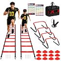 BORNEW 2 Pack Agility Ladder, Soccer Speed Training Equipment Set