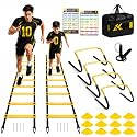 BORNEW 2 Pack Agility Ladder, Soccer Speed Training Equipment Set
