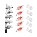 Air Flow Control Lever Valve 16 in 1 Set 5-Way Pump Distributor Splitter & 5 Check Valves & 10 Suction Cups Aquarium Fish Tank