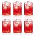 Borosil 295ml 6pc Vision Cut Design Medium Drinking Glass Set | Made in India Borosilicate Glass Tumblers for Water, Cold Drinks, Juice| Microwave &amp; Dishwasher Safe for Dailyuse &amp; Gifting (Bouquet)