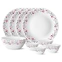 Larah by Borosil Opalware Dinner Set Microwave