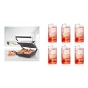 Borosil Super Jumbo BGRILLSS23 2000-Watt Grill Sandwich Maker (Black) &amp; Borosil - BV430100003 Vision Glass Set, 350 ml, Set of 6, Transparent
