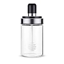 Borosilicate Glass Food and Pickle Storage Spice Jar with Food Storage Jar with Brush - 250ml (1/Honey Jar)