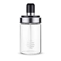 Borosilicate Glass Jar for 1-(Spice jar Spoon), 1-(Honey jar) For Storage Jar For Multipurpose Use For Kitchen - 300ml (2 - New Spoon + Honey Jar)