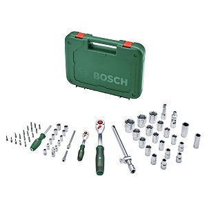 bosch 1434  1234 ratchet set 57-piece high torque ergonomic design amp versatile tools for diy tasks at home with sockets extensions amp bits