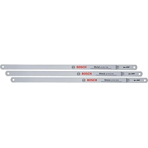 bosch 300mm hacksaw blades 24tpi 3-piece durable precise and versatile for clean cuts in metal plastic wood and composites