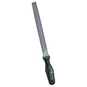 BOSCH Flat Metal File 200 mm | 8 Inch | Cut 2 Medium Coarse File for Metal Filing Deburring Shaping | Hard Carbon Steel Flat File | Ergonomic Soft Grip Handle with Thumb Notch Hand Tool