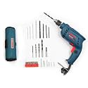 Bosch GSB 450-Watt Impact Drill Set (Blue, 100-Pieces)