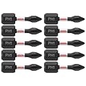 BOSCH ITPH1105 5-Pack 1 In. Phillips #1 Impact Tough Screwdriving Insert Bits