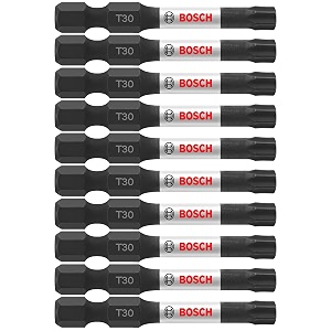 bosch itt30202 2 pc impact tough 2 in torx 30 power bits