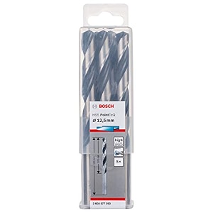 bosch professional 5-piece pointteq hss twist drill bit for metal 125 x 101 x 151 mm drill driver accessories
