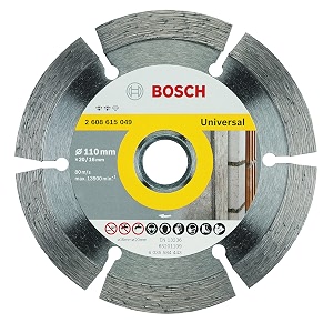bosch professional diamond cutting discs with 1620 mm bore 434  110mm diameter amp segment height 10mm pack of 1
