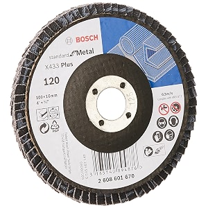 bosch professional eco flap disc for angle grinders for metal and wood434  100 mm grit 120 pack of 11