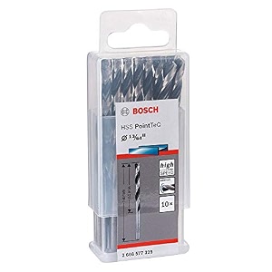 bosch professional metal drill bit hss pointteq with din 338 standards diameter 136434 amp working length 64mm pack of 10