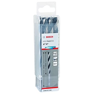 bosch professional metal drill bit hss pointteq with din 338 standards diameter 3834 amp working length 95mm pack of 10