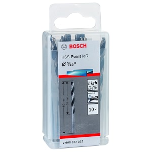 bosch professional metal drill bit hss pointteq with din 338 standards diameter 53234 amp working length 52mm pack of 10