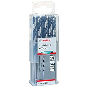 bosch professional metal drill bit hss pointteq with din 338 standards diameter 7mm amp working length 69mm pack of 10