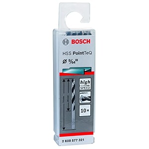 bosch professional metal drill bit hss pointteq with din 338 standards diameter 96434 amp working length 45mm pack of 10