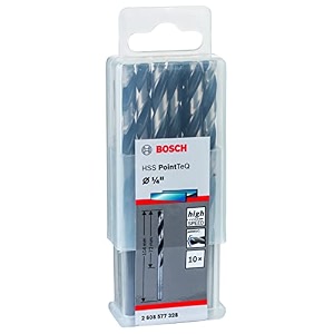 bosch professional metal drill bit hss pointteq with din 338 standards diameter 1434amp working length 72mm pack of 10