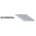 BOSCH Snap-Off Blades 9 mm 10-Piece | SK5 Steel Cutter Blades with 7 Snap Segments | High Sharpness & Durability | Compatible with Standard Snap-Off Knives | Blade Case Included