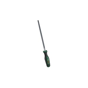 bosch square metal file 200 mm  8 inch  cut 2 medium grade file for metal filing grooves amp inside corners  hard carbon steel square file  ergonomic soft grip handle with thumb indentation