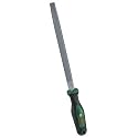 BOSCH Triangular Metal File 200 mm | 8 Inch | Cut 2 Medium Grade File for Metal Filing Angles Edges & Corners | Hard Carbon Steel Triangular File | Ergonomic Soft Grip Handle with Thumb Indentation