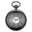 BOSHIYA Men's Hollow Quartz Pocket Watch Classic Arabic Digital Luminous dial &amp; Date Pocket Watch with Chain Christmas Graduation Birthday Gift