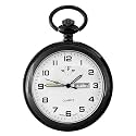 BOSHIYA Men's Hollow Quartz Pocket Watch Classic Arabic Digital Luminous dial &amp; Date Pocket Watch with Chain Christmas Graduation Birthday Gift