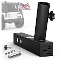 Boslla Hitch Flag Pole Holder, Truck Flag Mount for 2-Inch Receivers, Black