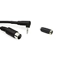 Boss BMIDI-5-35 - Type A MIDI to 3.5mm TRS Cable - 5 foot &amp; Hosa GMD-108 5-Pin DIN to 5-Pin DIN MIDI Coupler