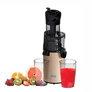 boss fauna slow juicer professional cold press whole slow juicer 200 watts  all-in-1 fruit amp vegetable juicer beige