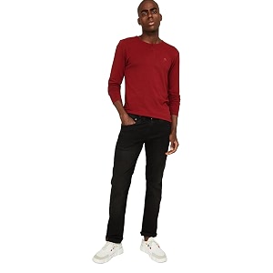 Bossini Men Cotton Lycra Regular Fit Solid